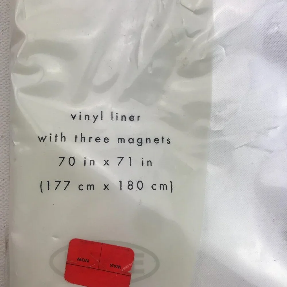 Vinyl Liner Shower Curtain With 3 Magnets 70